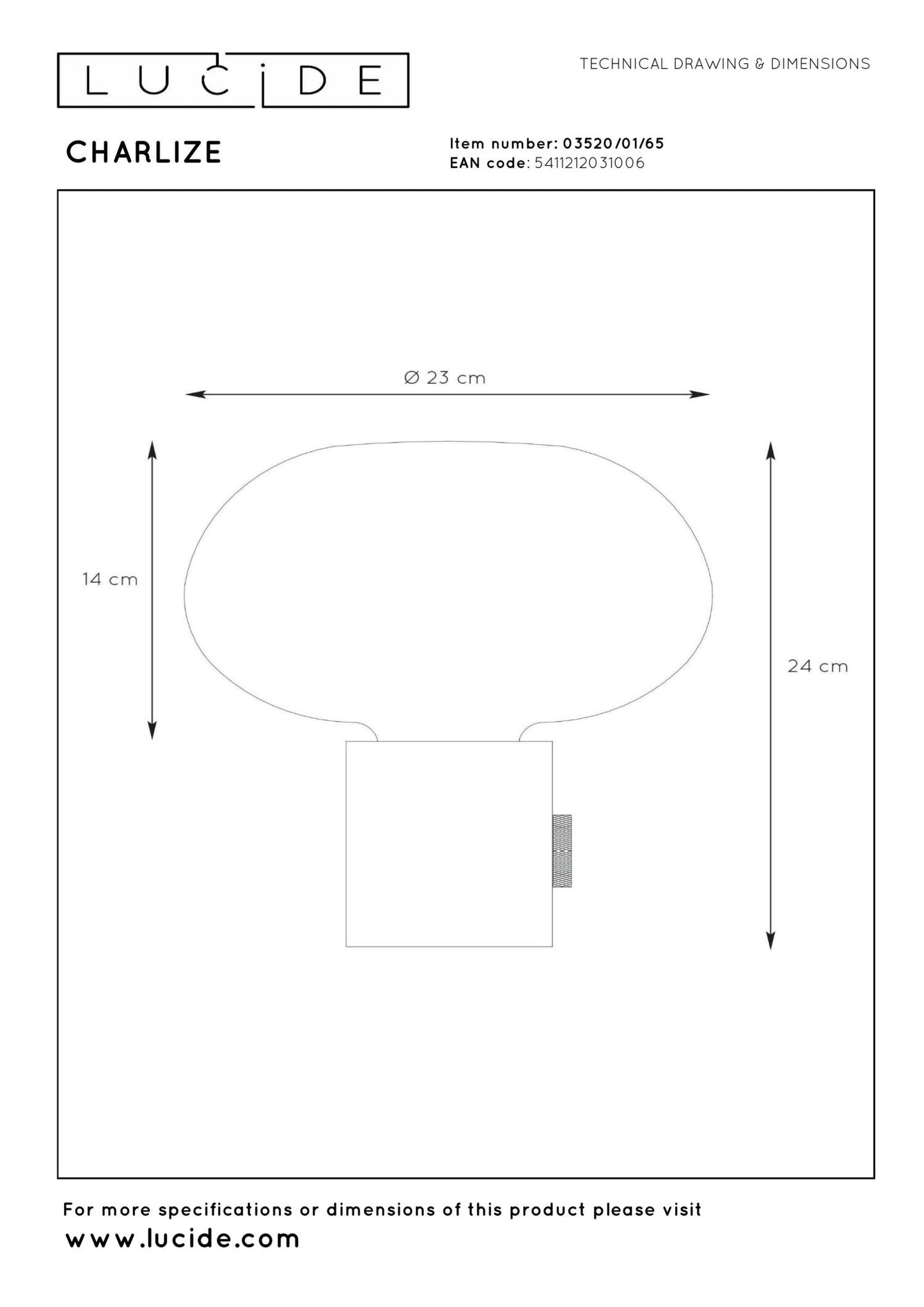 Tafellamp Charlize smoke-marmer E27