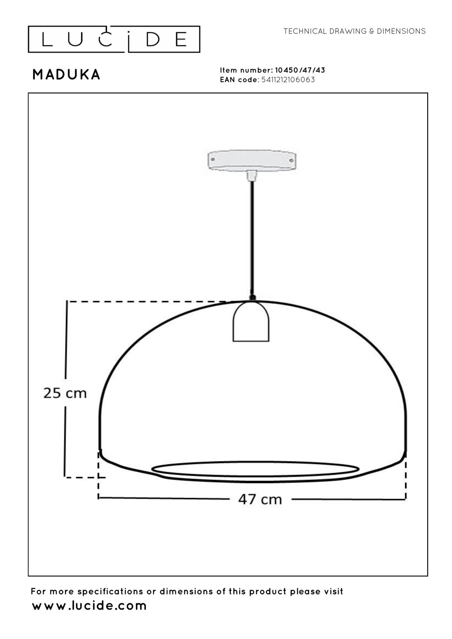 Hanglamp Maduka naturel E27