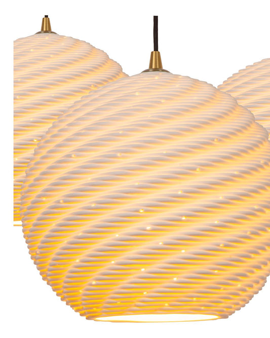 Hanglamp Bina porselein 3xE27