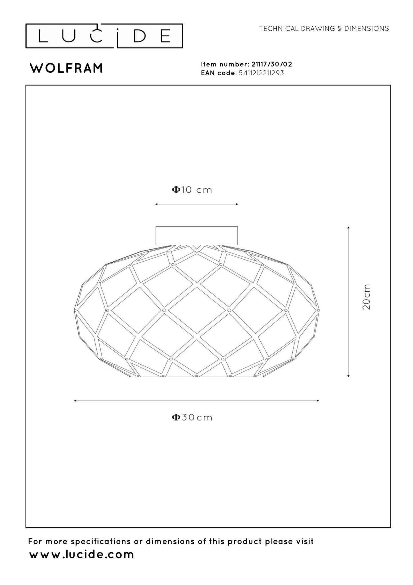 Plafondlamp Wolfram goud E27
