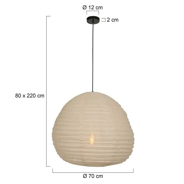 Hanglamp linnen E27 252136B
