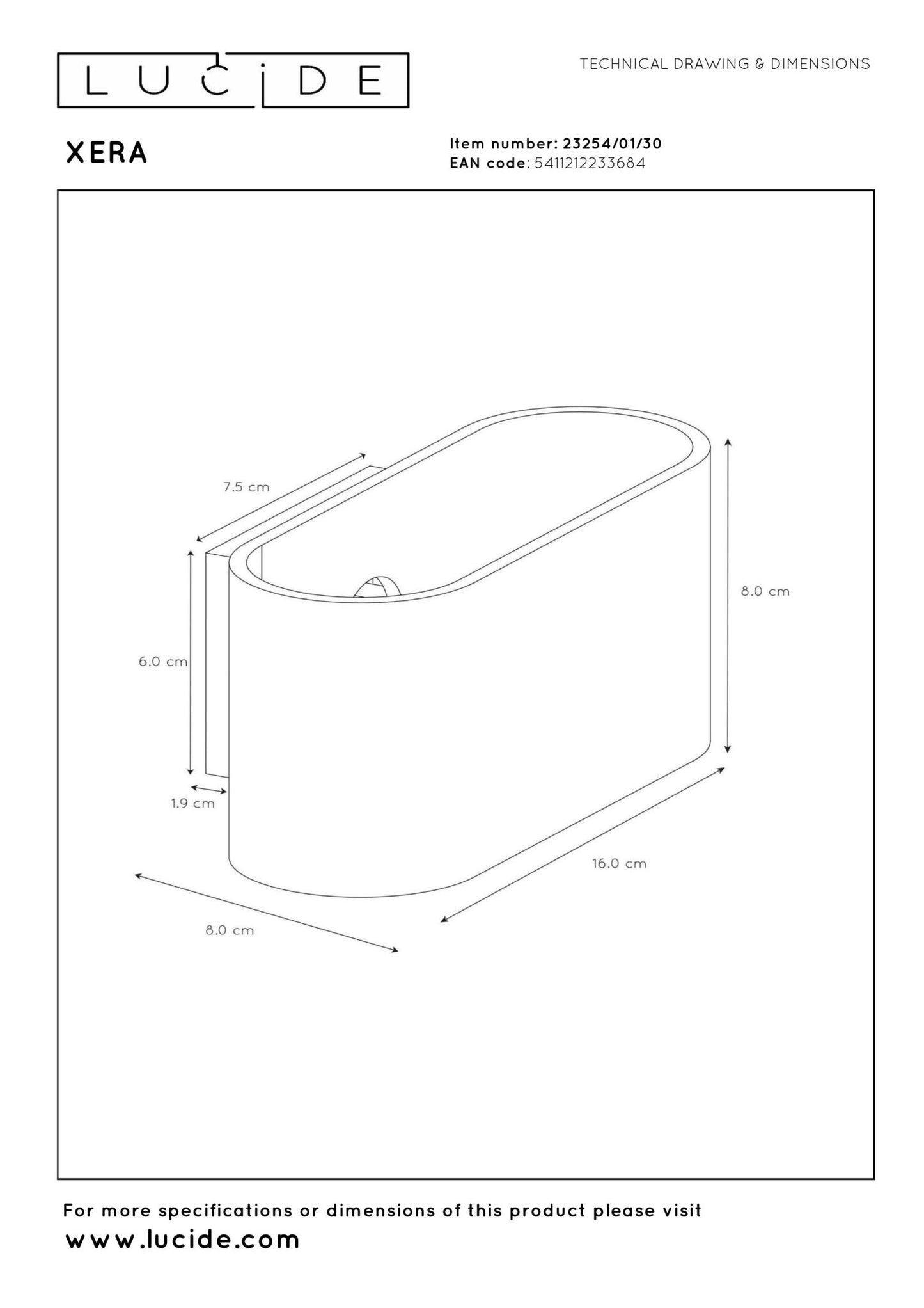 Wandlamp ovaal zwart-goud