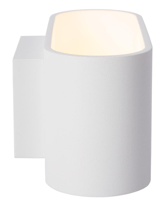 Wandlamp ovaal wit