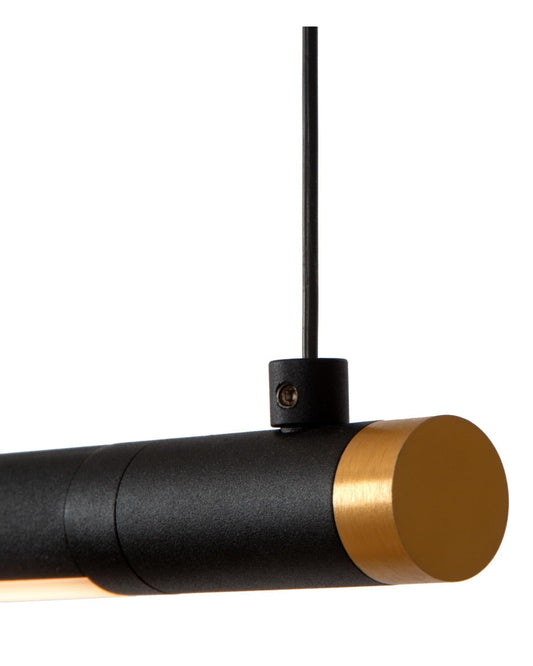 Strakke hanglamp Marnik 197cm zwart-goud