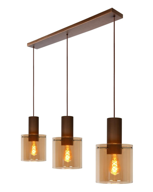 Hanglamp Toledo amber 4xE27