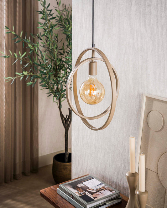 Hanglamp Turn Around 1-lichts / Beige
