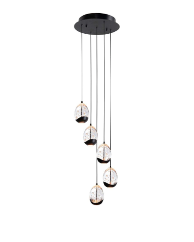 Hanglamp Egg helder rond 5-lichts