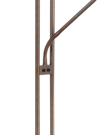 Vloerlamp Biarritz met leeslamp brons