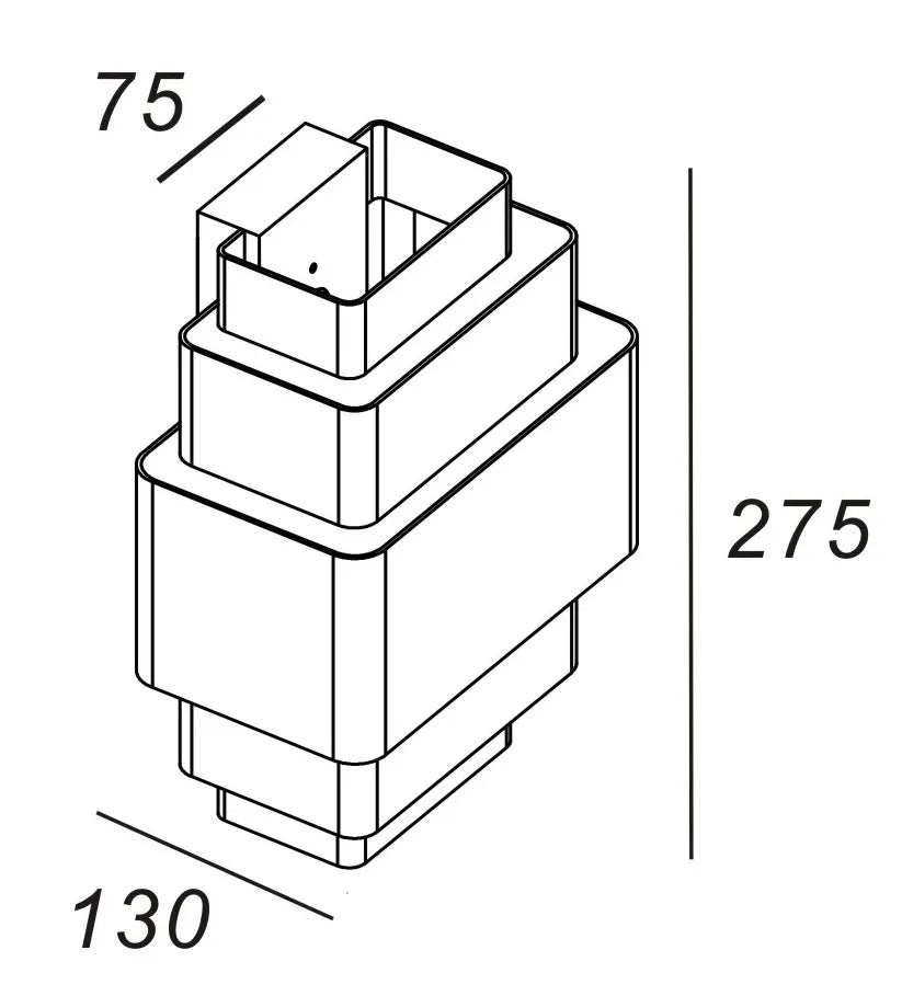 Wandlamp Layers zwart-goud 3xG9 27WL Layers ZW-GO