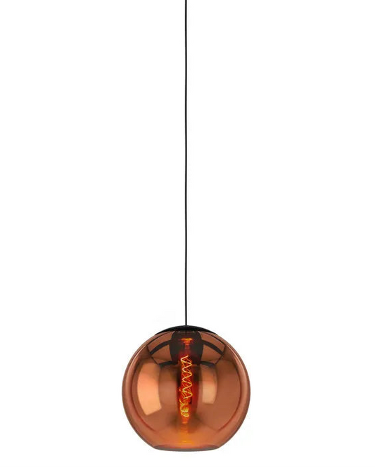 Hanglamp glas koper 5-lichts E27 18390388