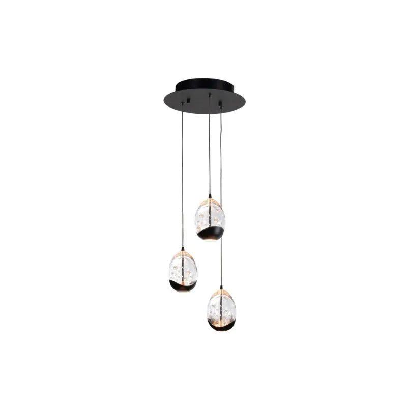 Hanglamp Egg helder rond 3-lichts