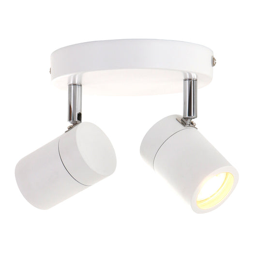 2487W Witte 2-lichts spot Upround inclusief lichtbronnen
