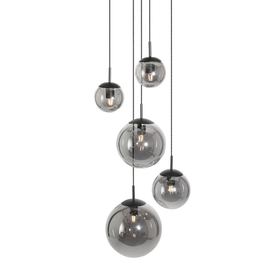 2730ZW Plafondlamp Bollique New Zwart 5 lichts