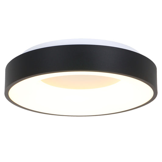 2563ZW Plafondlamp Ringlede Zwart Ã48cm