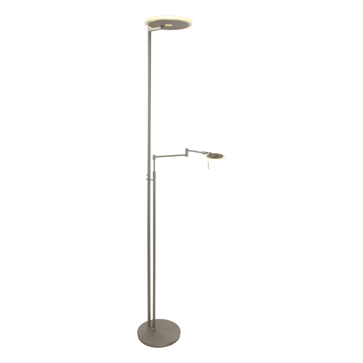 2560ST Vloerlamp Turound Staal lees arm