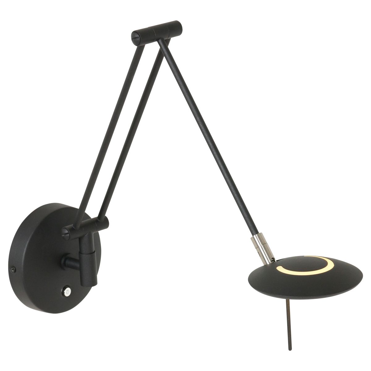 2110ZW Wandlamp Zodiac Zwart Dimbaar draaibaar kantelbaar