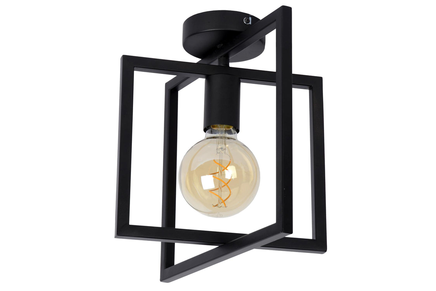Plafondlamp Luuk vierkant E27