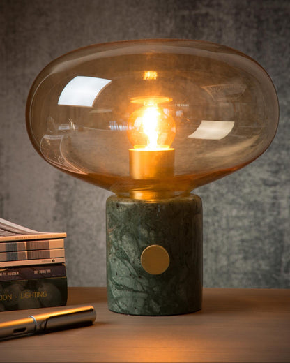 Tafellamp Charlize amber-marmer E27