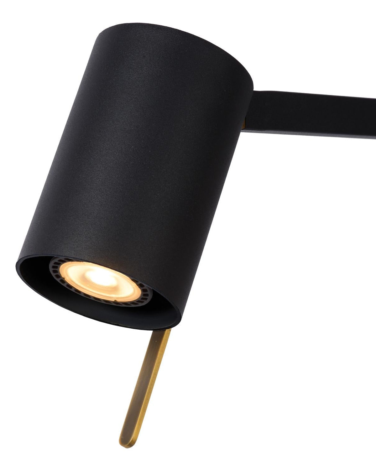 Leeslamp Lesley zwart-goud GU10