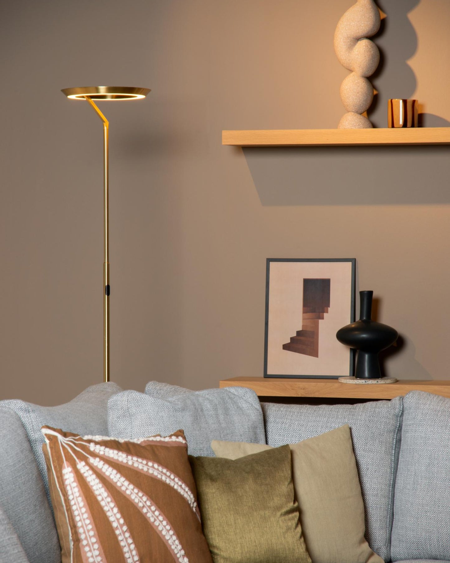 Vloerlamp Celeste messing incl. LED