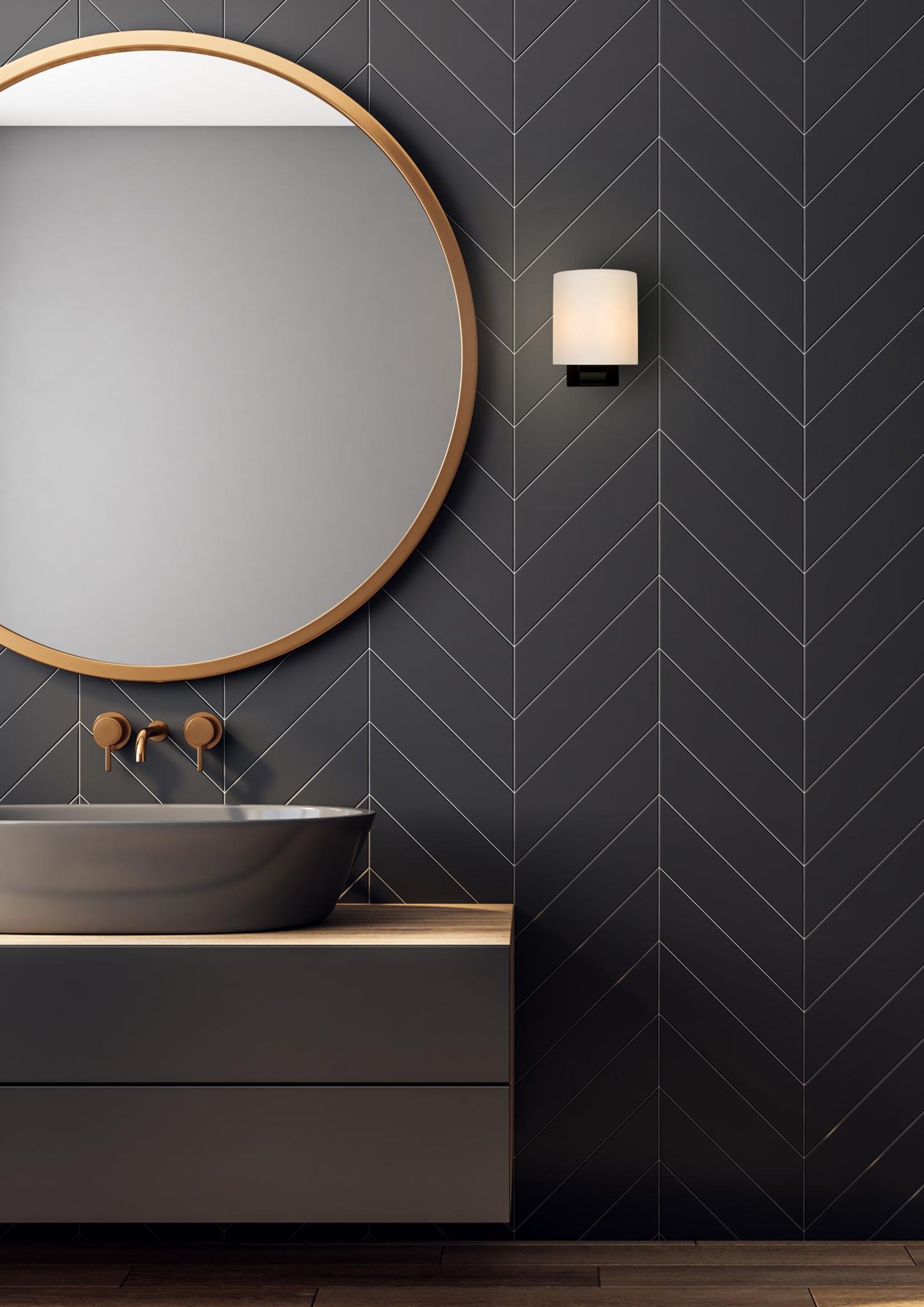 Wandlamp Jelte badkamer zwart G9