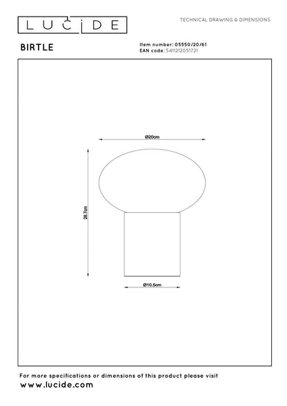 Tafellamp Birtle M E14