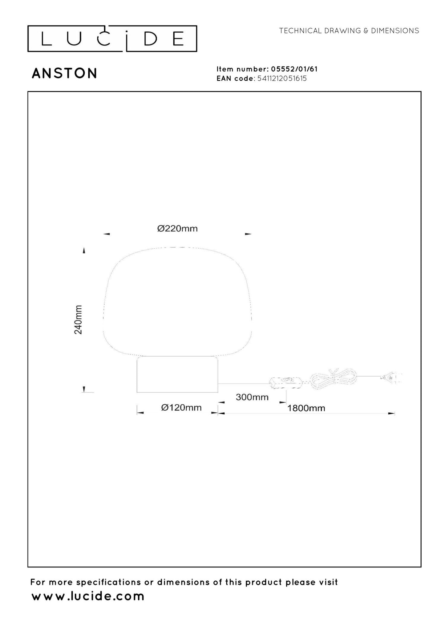 Tafellamp Travetin 1x E14