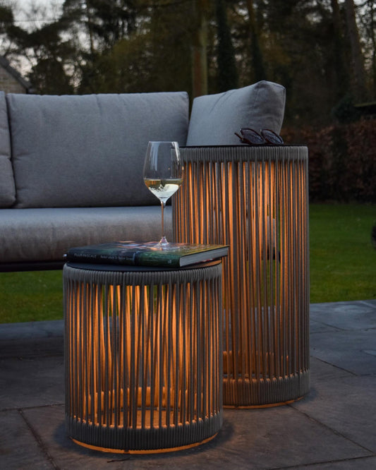 Bijzettafel Led taupe S