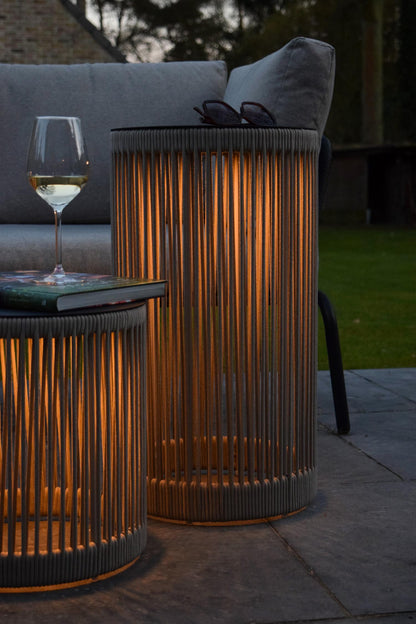 Bijzettafel Led taupe L