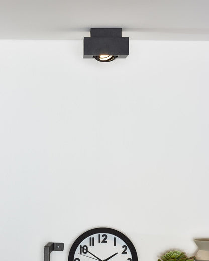 Plafondspot Xirax zwart incl. Led