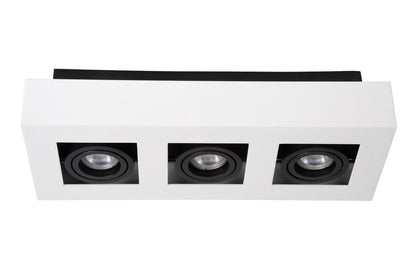 Plafondspot Xirax wit-zwart 3-lichts incl. Led