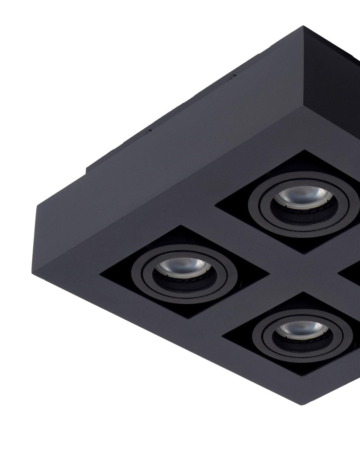 Plafondspot Xirax zwart 4-lichts incl. Led