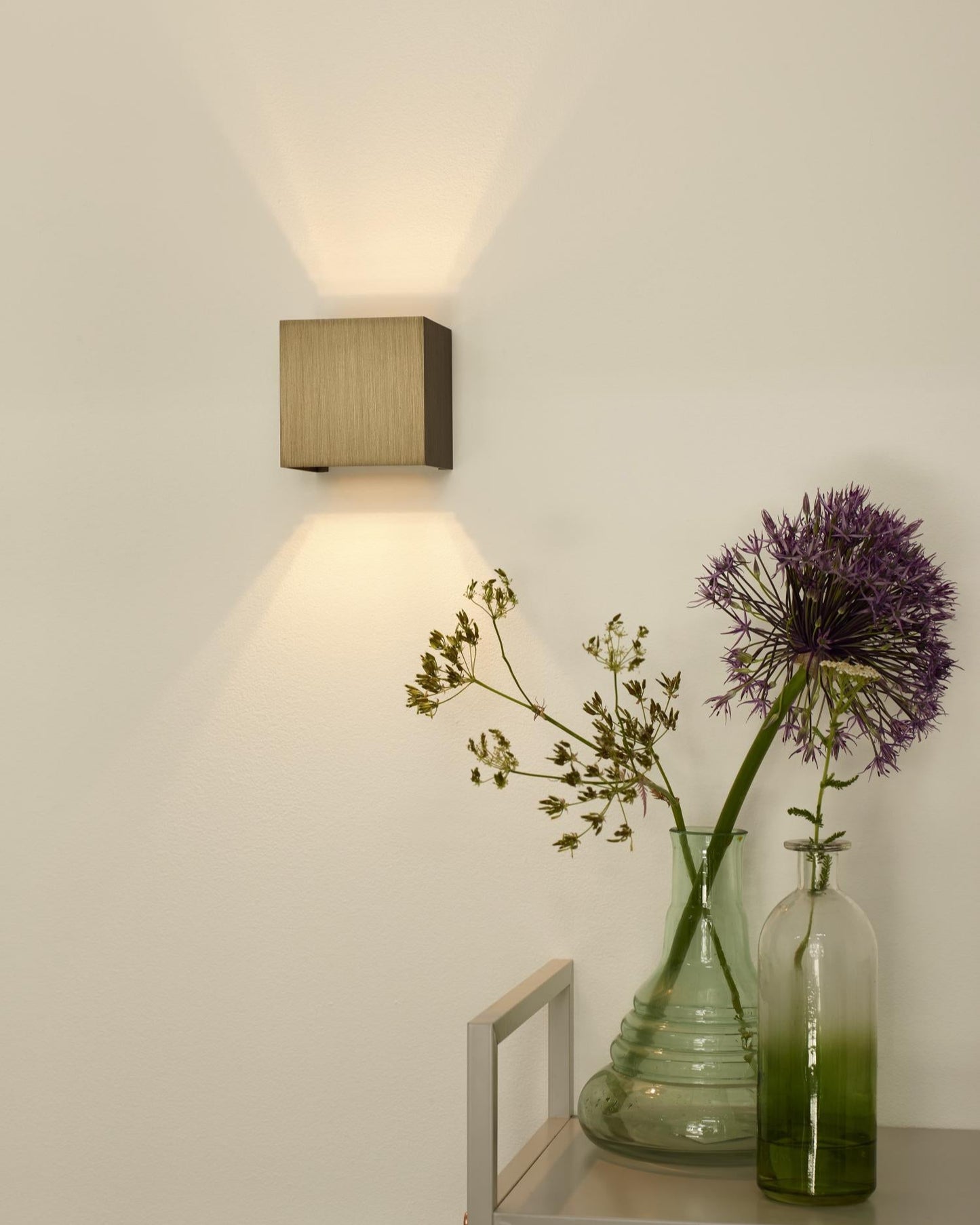 Wandlamp XIO brons vierkant incl. Led