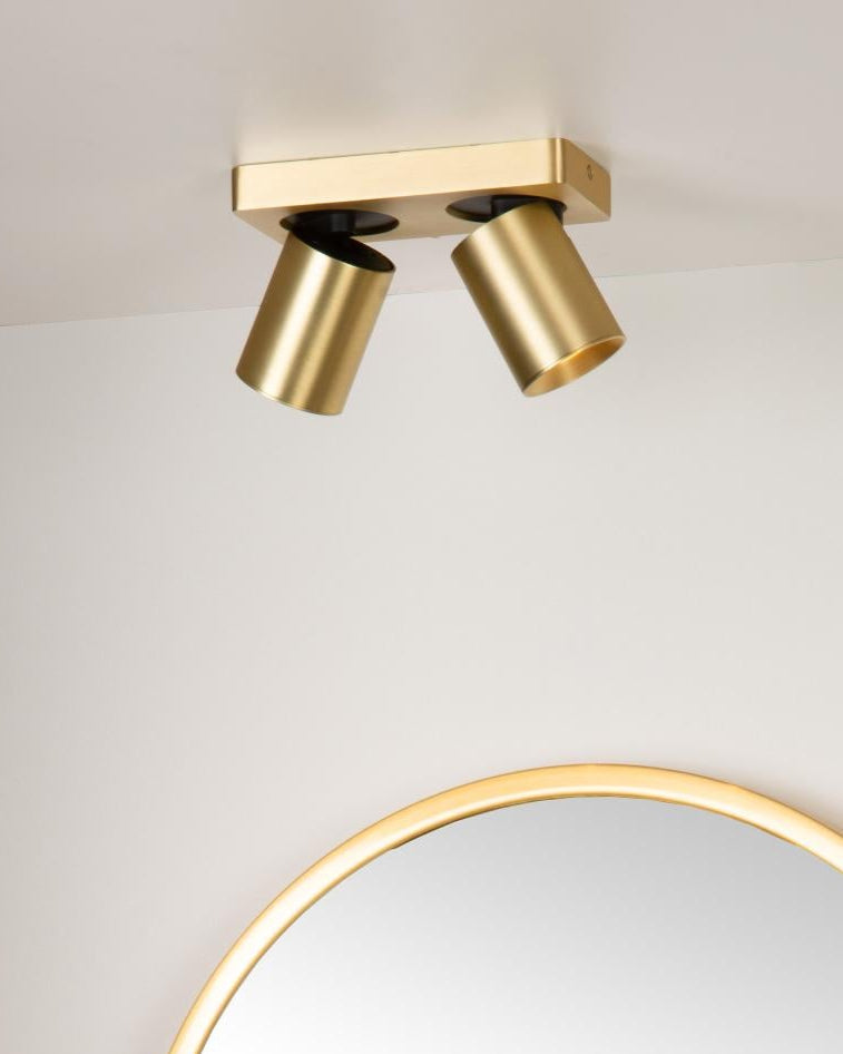 Plafondspot Nigel 2-lichts messing incl. Led