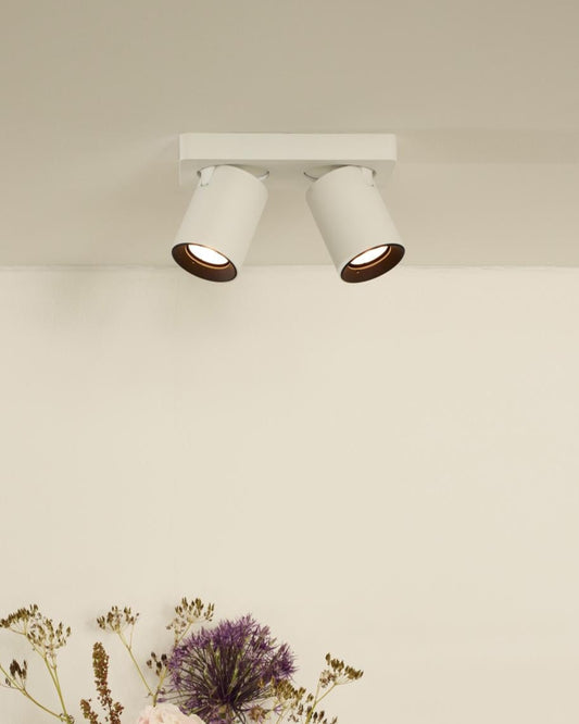 Plafondspot Nigel 2-lichts wit incl. Led
