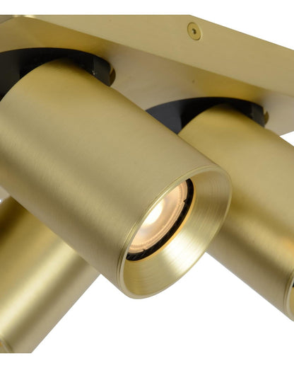 Plafondspot Nigel messing 4-lichts Incl. 4x GU10