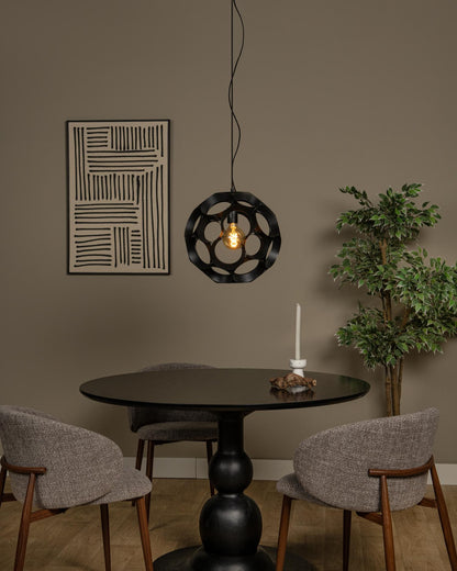 Hanglamp  HANNELORE 40cm zwart E27