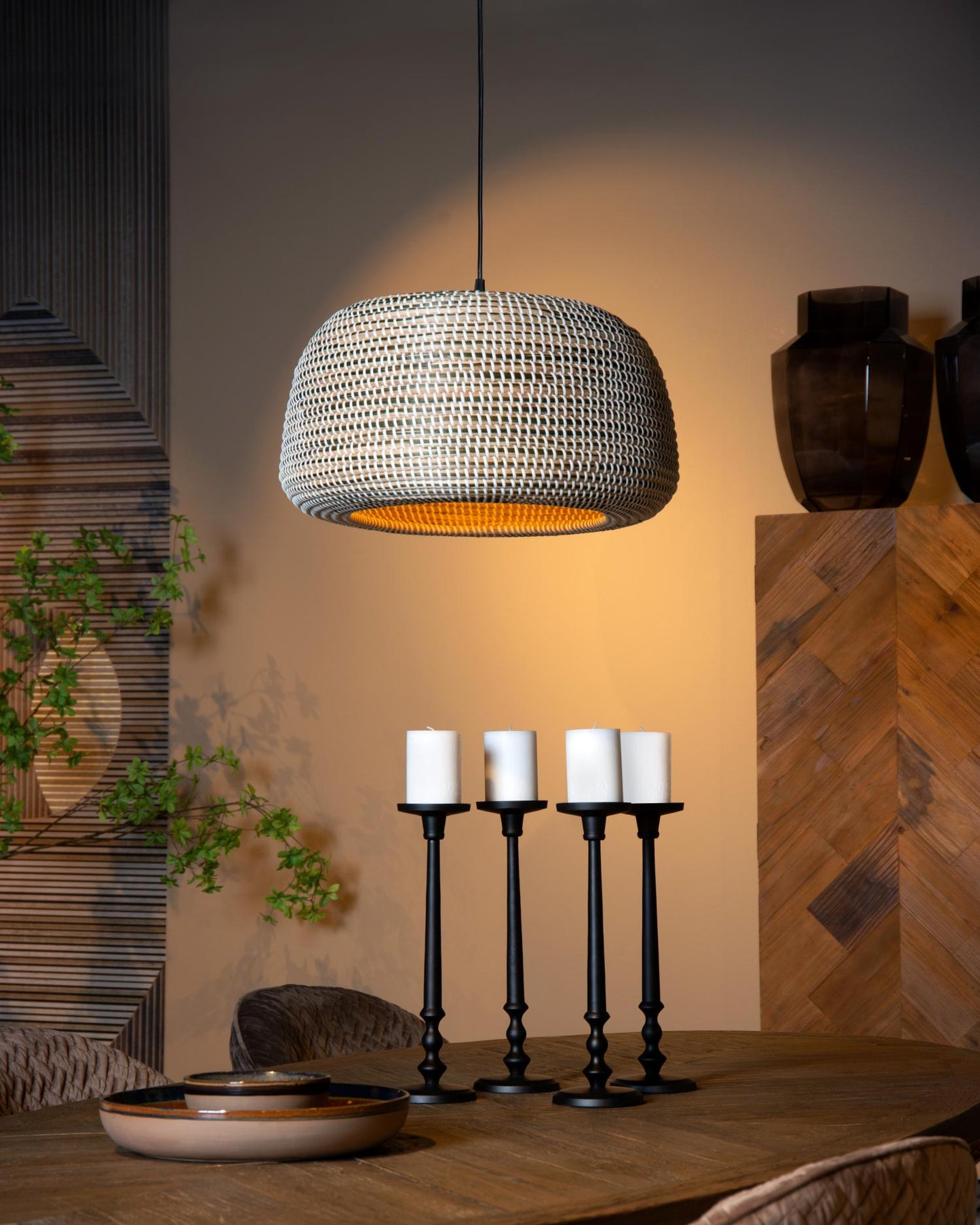 Hanglamp Maduka naturel E27