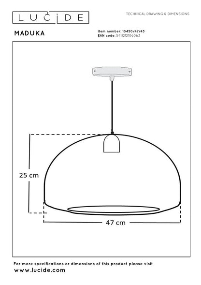 Hanglamp Maduka naturel E27