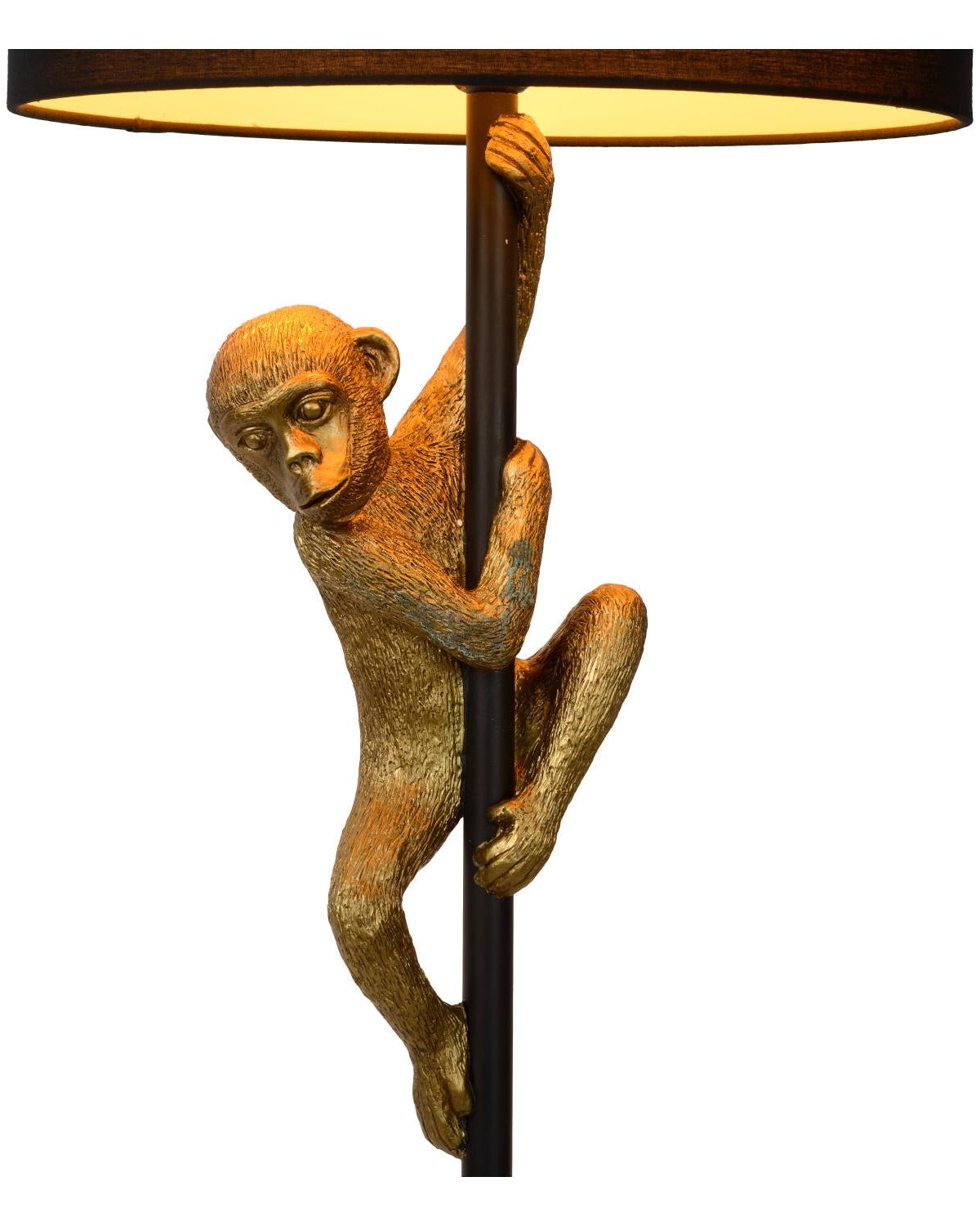 Vloerlamp Extravaganza chimp zwart-goud E27