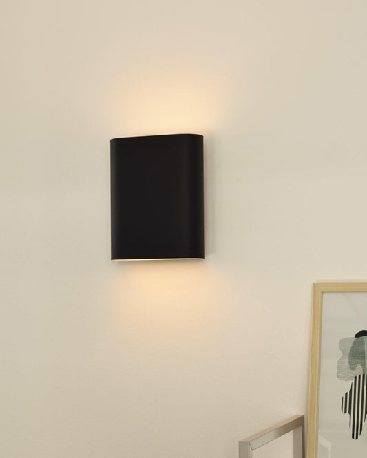 Wandlamp Ovalis zwart 2xE14