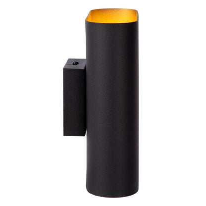 Wandlamp Ovalis zwart-goud 2xE14