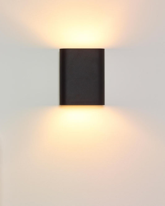 Wandlamp Ovalis zwart-goud 2xE14