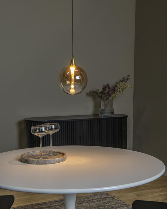 Hanglamp Gisela amber 1-lichts incl. LED