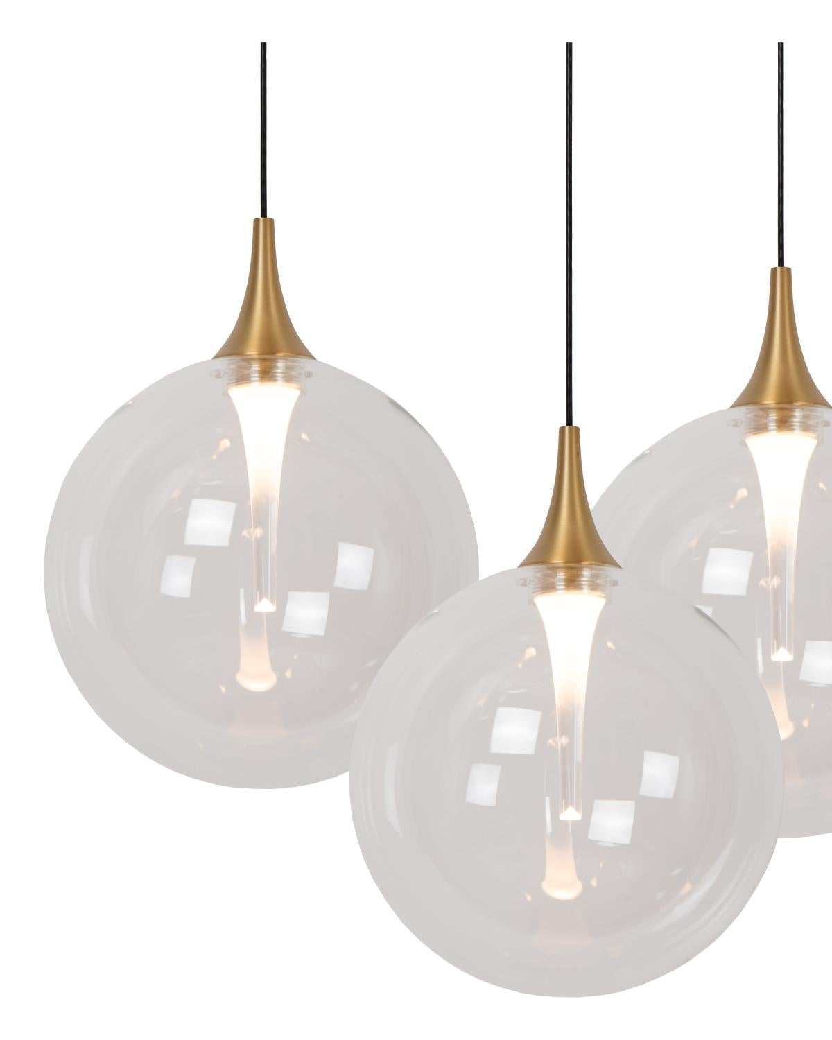 Hanglamp Gisela helder 3-lichts incl. LED