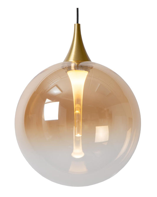 Hanglamp Gisela amber 5-lichts incl. LED