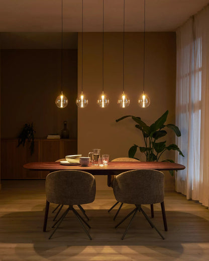 Hanglamp Gisela 5-lichts recht incl. LED