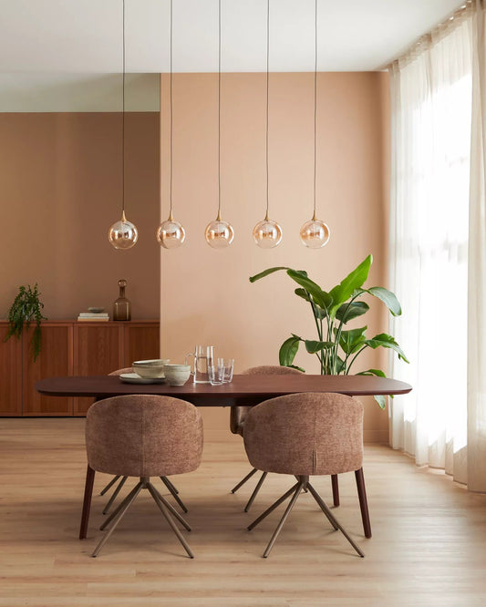 Hanglamp Gisela 5-lichts recht incl. LED