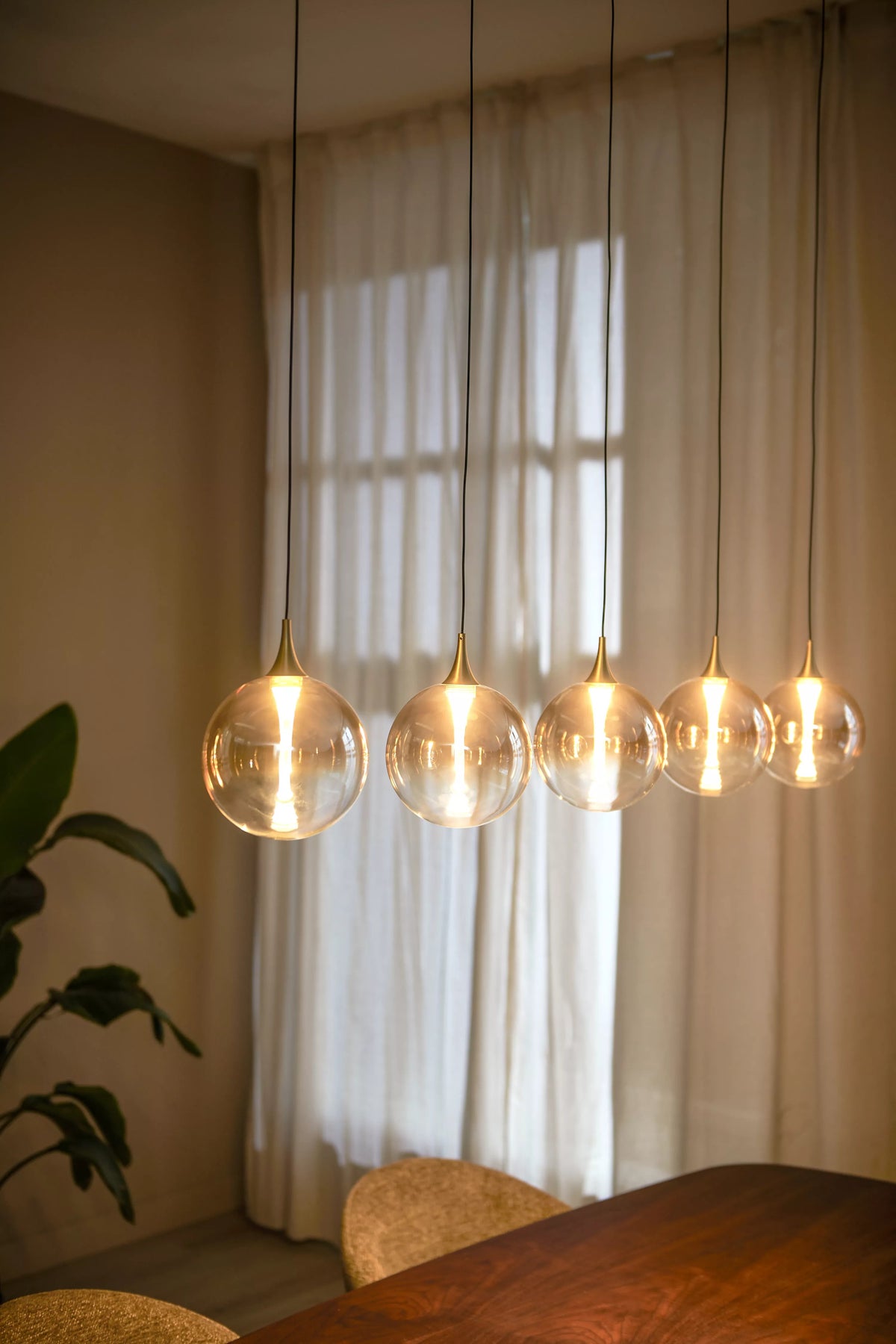 Hanglamp Gisela 5-lichts recht incl. LED