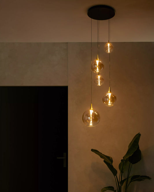 Hanglamp Gisela 5-lichts rond incl. LED
